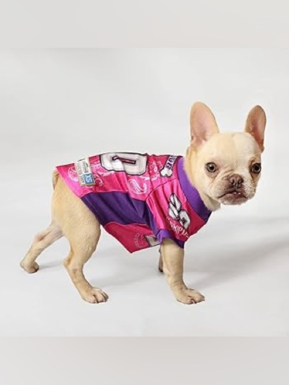 Snoop Doggie Dogs Delux Pet Jersey Pink & Purple “Boss Lady” - S (Up to 15 lbs)